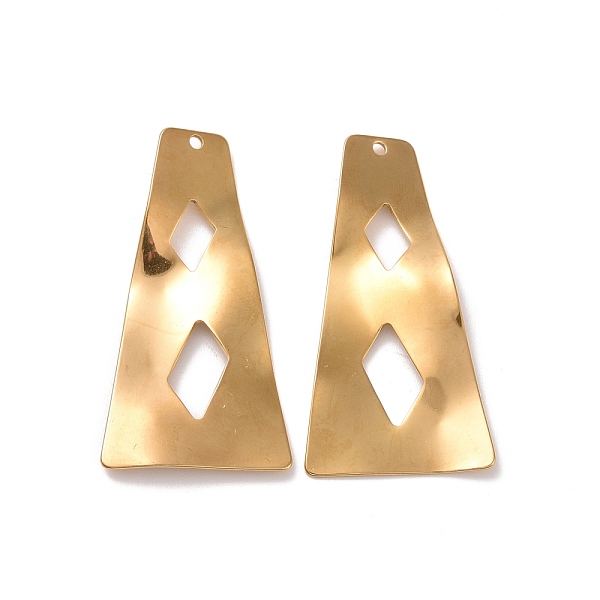 

PandaHall 304 Stainless Steel Pendants, Trapezoid, Golden, 43.5x23x1mm, Hole: 1.5mm 304 Stainless Steel Trapezoid