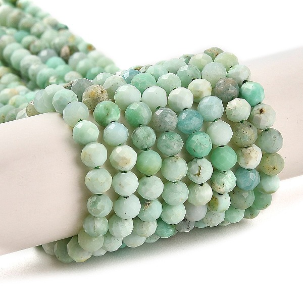 

PandaHall Natural Green Opal Beads Strands, Faceted, Round, 4~4.5x4~5mm, Hole: 0.7mm, about 90~94pcs/strand, 15.35''(39~39.5cm) Green Opal...