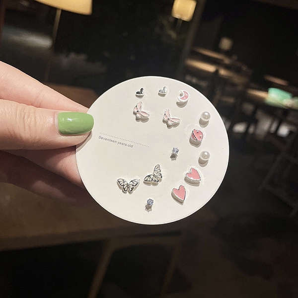 

PandaHall Exquisite 925 Sterling Silver Stud Earrings Sets for Girls Women, Mixed Shape, Platinum, Package Size: 75x75mm Sterling Silver...