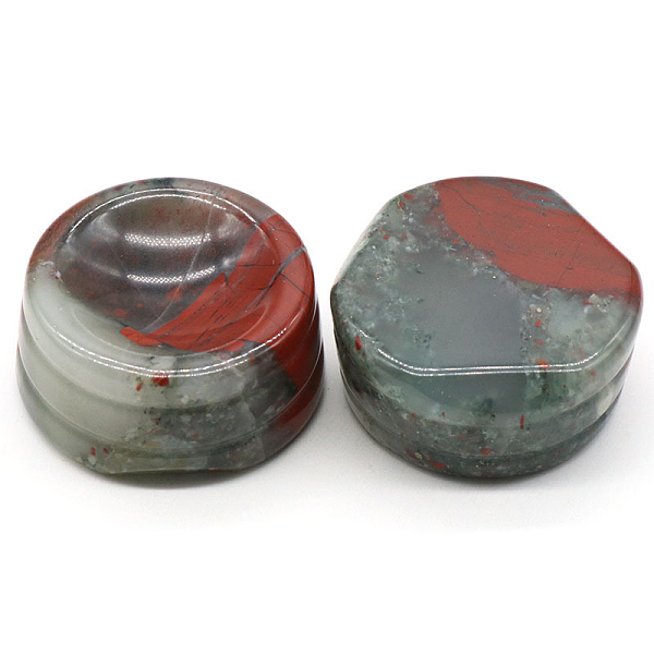 

PandaHall Natural Bloodstone Display Base Stand Holder for Crystal, Crystal Sphere Stand, 2.7x1.2cm Bloodstone Flat Round