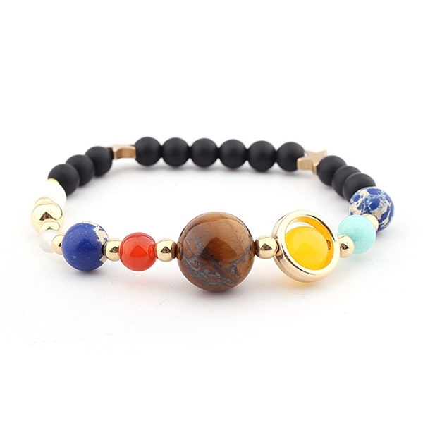 

PandaHall Natural Tiger Eye & Red Agate & Topaz Jade Stretch Bracelets, Star Bracelets for Women, Inner Diameter: 2-3/8 inch(6cm) Mixed...