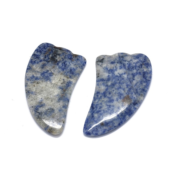 

PandaHall Natural Blue Spot Jasper Gua Sha Boards, Scraping Massage Tools, Gua Sha Facial Tools, Wing, 97~99.5x49~52.5x6~6.5mm Blue Spot...