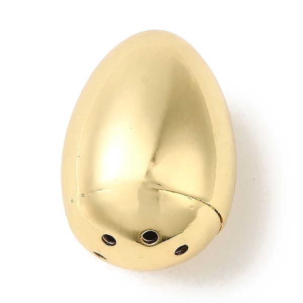 

PandaHall Rack Plating Brass Pendants, Cadmium Free & Lead Free, Long-Lasting Plated, Egg, Real 18K Gold Plated, 30x21mm, Hole: 1.5mm and...