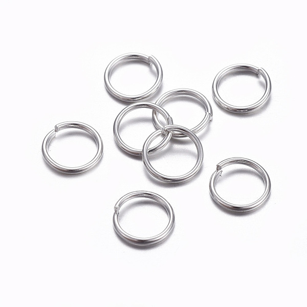 

PandaHall 304 Stainless Steel Jump Rings, Open Jump Rings, Silver Color Plated, 20 Gauge, 7x0.8mm, Inner Diameter: 5.5mm 304 Stainless Steel