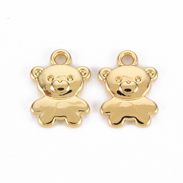 

PandaHall Rack Plating Alloy Charms, Cadmium Free & Lead Free, Bear, Light Gold, 14x10x2mm, Hole: 1.6mm Alloy Bear