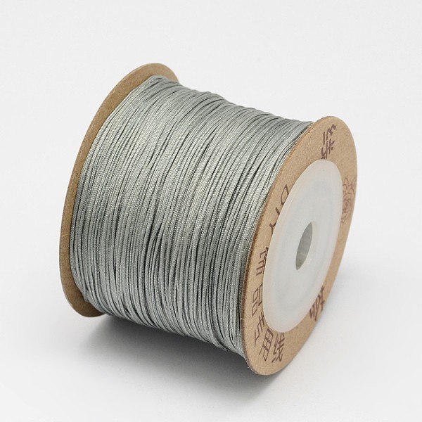 

PandaHall Nylon Threads, Silver, 0.6mm, about 109.36 yards(100m)/roll Nylon Silver