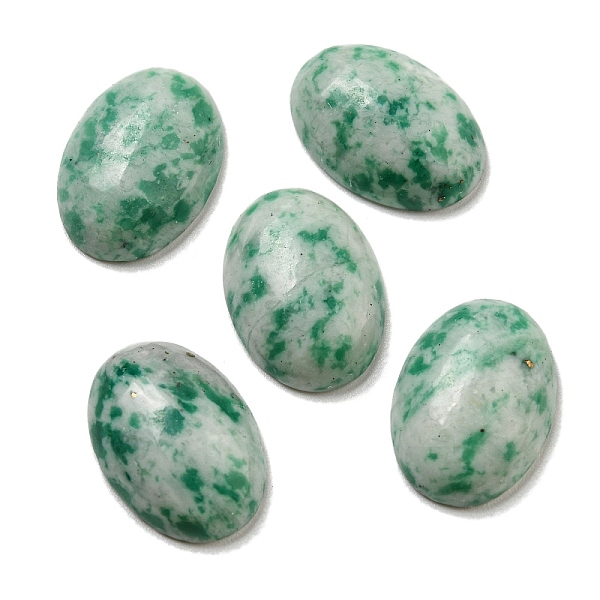 

PandaHall Natural Green Spot Jasper Cabochons, Oval, 18x13x5~5.5mm Green Spot Jasper Oval