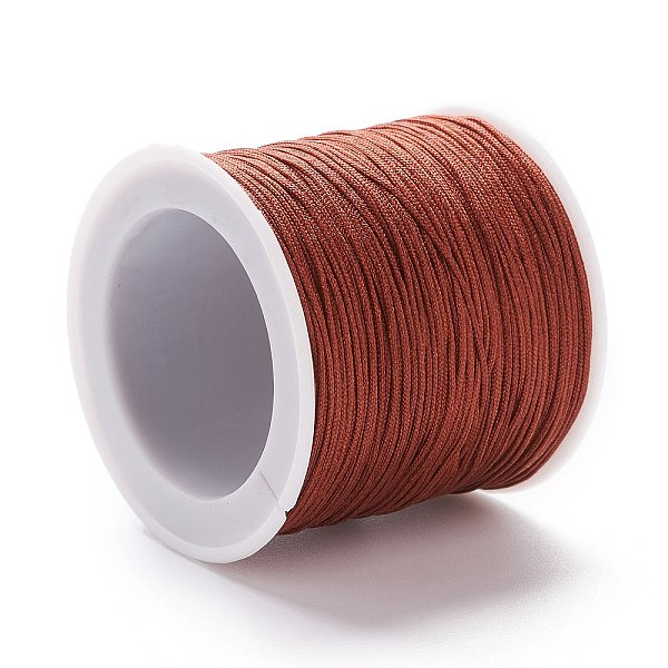 

PandaHall Braided Nylon Thread, DIY Material for Jewelry Making, Saddle Brown, 0.8mm, 100yards/roll Nylon