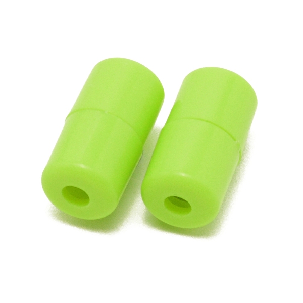 

PandaHall Plastic Screw Clasps, for Shoelace Buckles, Column, Lawn Green, 18x9.5mm, Hole: 3mm Plastic