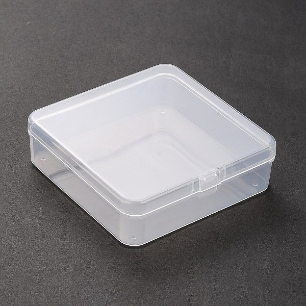 

PandaHall (Defective Closeout Sale: Scratch) Plastic Bead Containers, Square, Clear, 9.55x9.5x2.8cm Plastic Square Clear