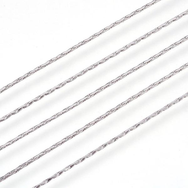 

PandaHall 304 Stainless Steel Cardano Chains, Soldered, Stainless Steel Color, 0.8mm 304 Stainless Steel