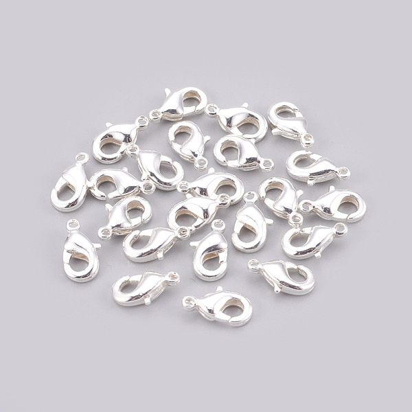 

PandaHall Brass Lobster Claw Clasps, Nickel Free, 925 Sterling Silver Plated, 10x5x2.5mm, Hole: 1mm Brass Others