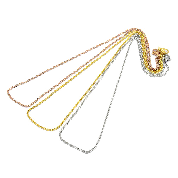 

PandaHall Unisex 304 Stainless Steel Cable Chain Necklaces, with Lobster Claw Clasps, Mixed Color, 17.7 inch(45cm) 304 Stainless Steel