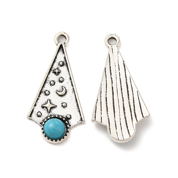 

PandaHall Retro Alloy Pendants, with Synthetic Turquoise, Arrow Charms, Antique Silver, 33x16x4.5mm, Hole: 2mm Synthetic Turquoise Arrow