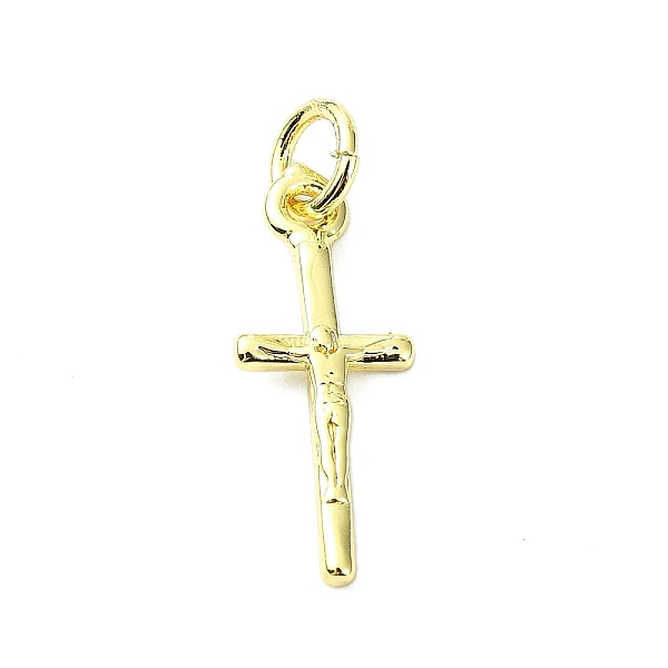 

PandaHall Brass Pendants, Cross, Real 18K Gold Plated, 17.5x7x2mm Brass Cross