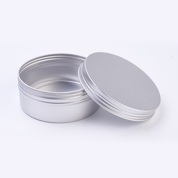 

PandaHall Round Aluminium Tin Cans, Aluminium Jar, Storage Containers for Cosmetic, Candles, Candies, with Screw Top Lid, Platinum...