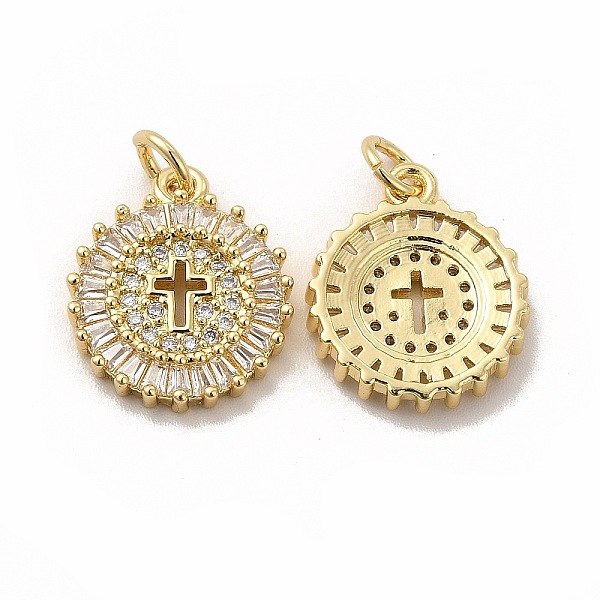 

PandaHall Rack Plating Brass Cubic Zirconia Pendants, with Jump Ring, Cadmium Free & Lead Free, Real 18K Gold Plated, Long-Lasting Plated..., Clear