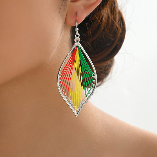 Alloy Leaf Dangle E… - image