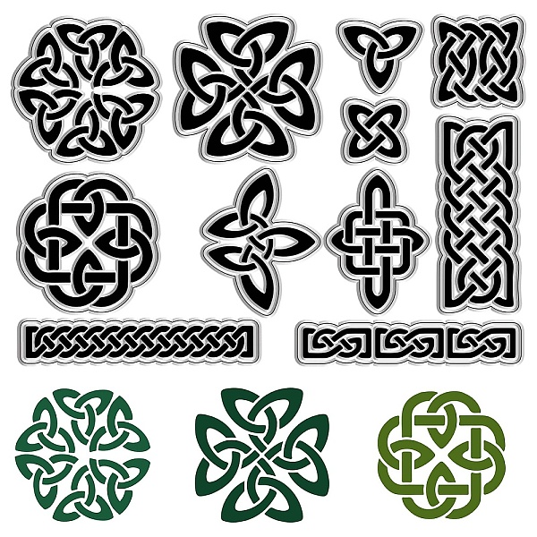 

PandaHall CRASPIRE Trinity Knot Clear Stamps Celtic Knot Transparent Rubber Stamps Silicone Seals Stamp Journal for DIY Scrapbooking Photo...