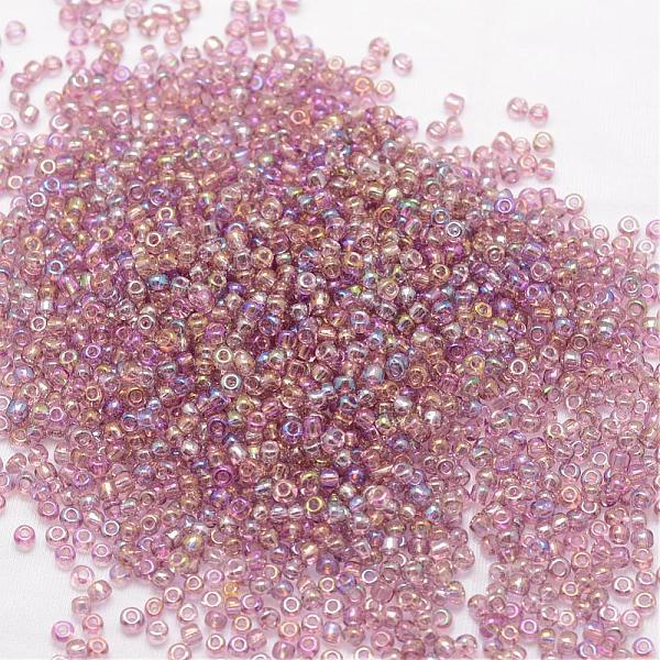 

PandaHall 8/0 Round Glass Seed Beads, Grade A, Transparent Colours Rainbow, Rosy Brown, 2.8~3.2mm, Hole: 1.0mm, about 1500pcs/50g Glass...