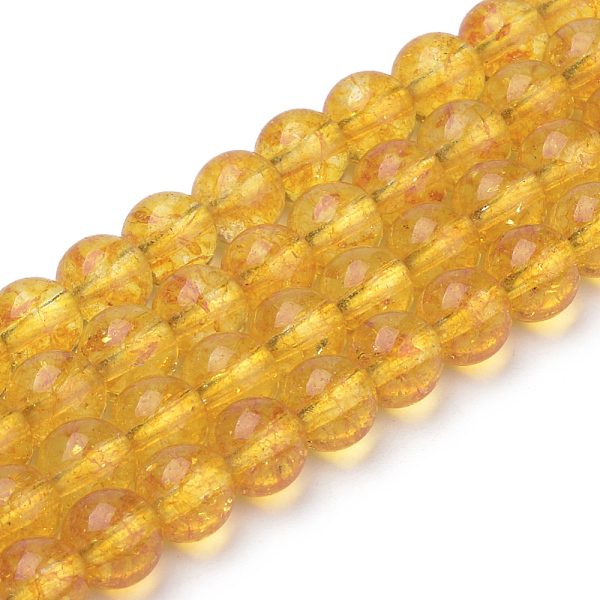 

PandaHall Synthetic Citrine Beads Strands, Round, Dyed, 8x7.5mm, Hole: 1mm, about 46~49pcs/strand, 15.5 inch Citrine Round