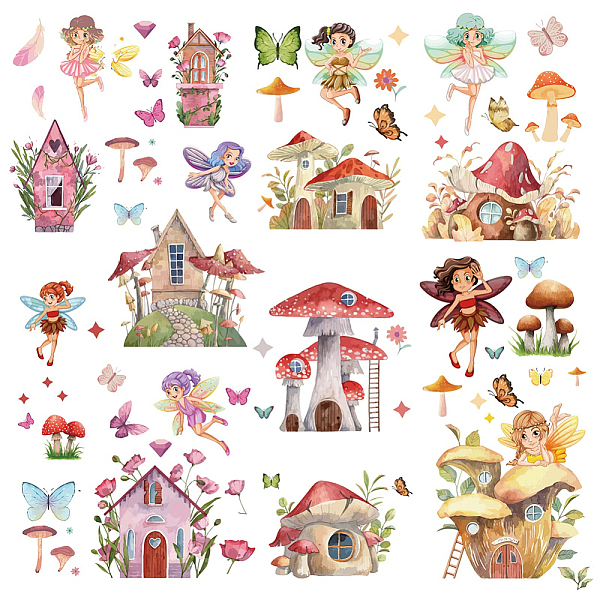 

PandaHall CRASPIRE Fairy Wall Decals Butterflies Wall Stickers Mushroom Window Stickers Waterproof Removable Vinyl Wall Art for Classroom...