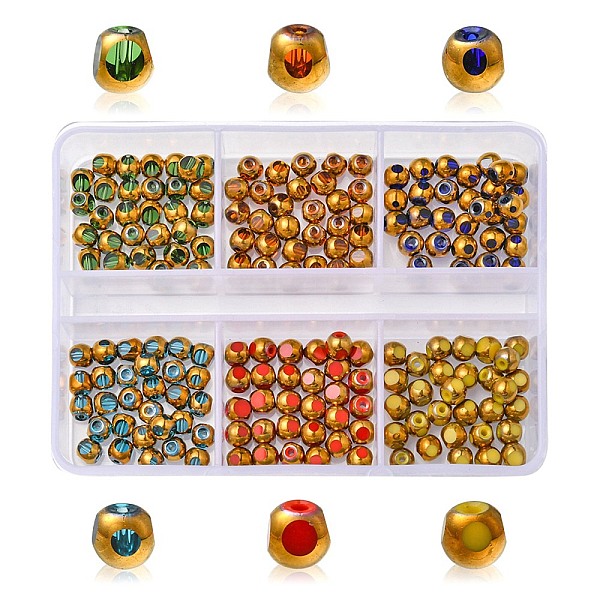 

PandaHall 180Pcs 6 Colors Electroplate Glass Beads Strands, Half Rainbow Plated, Faceted Round, Mixed Color, 4.5x4mm, Hole: 0.8mm..., Multicolor