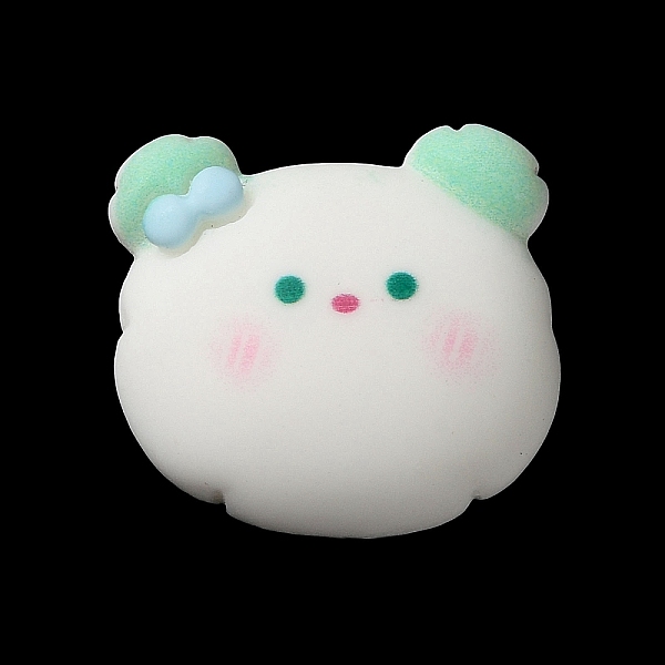 

PandaHall Opaque Resin Cabochons, Cartoon Cabochons, Bear, 20.5x22x9mm Resin Bear White