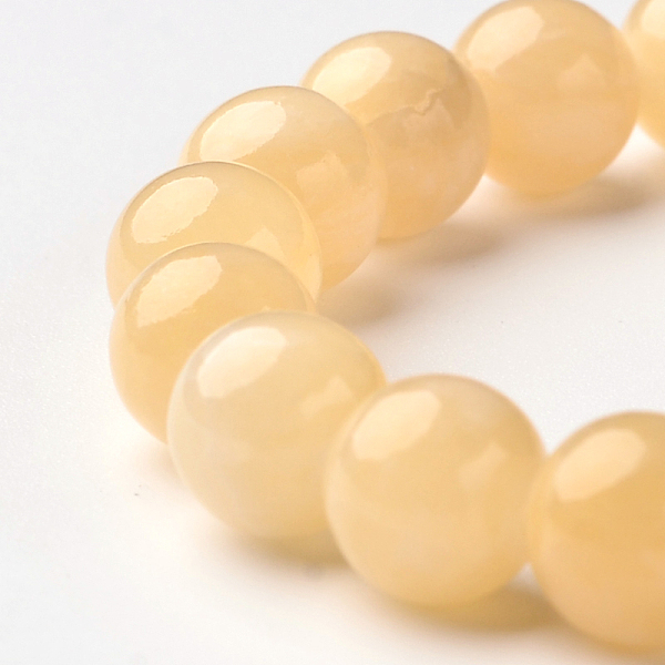 Natural Jade Round Bead Stretch Bracelets