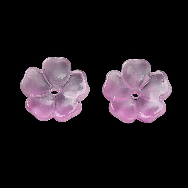 Bouchon de perle de verre à dégradé de couleurs teint et chauffé