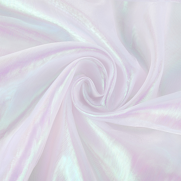 

PandaHall Laser Polyester Fabric, for Dress Performance Stage, Snow, 300x150x0.02cm Polyester Rectangle White