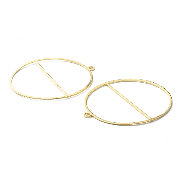 

PandaHall Brass Pendants, Hollow, Oval Charm, Golden, 41x38x0.6mm, Hole: 1.8mm Brass Oval