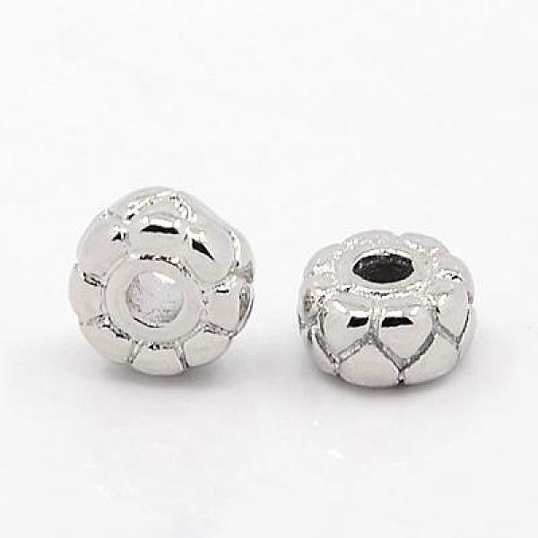 

PandaHall Brass Beads Spacers, Rondelle, Platinum, 7x4mm, Hole: 2mm Brass Rondelle
