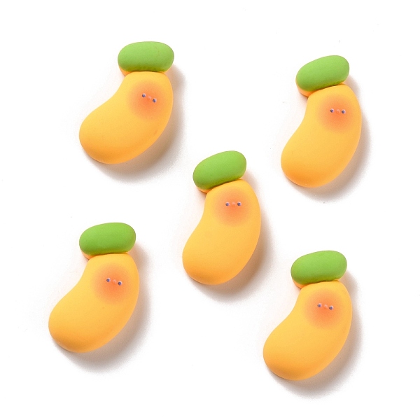 

PandaHall Opaque Resin Cabochons, Banana, Gold, 25.5x14x8mm Resin Fruit Gold