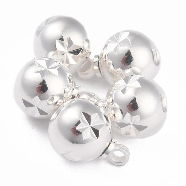 

PandaHall Brass Beads, Long-Lasting Plated, Round, 925 Sterling Silver Plated, 10.5x7.5~8mm, Hole: 1.4mm Brass Round