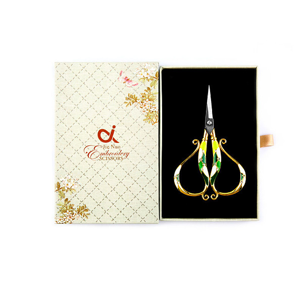 

PandaHall Stainless Steel Scissors, Embroidery Scissors, Sewing Scissors, with Zinc Alloy Enamel Handle, Green, 140x90x20mm Stainless Steel...