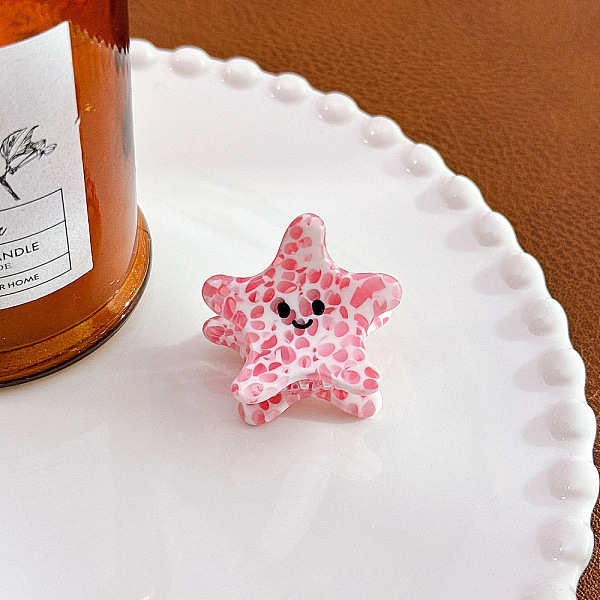 

PandaHall Marine Animal Shaps Mini Claw Hair Clips, Cellulose Acetate Ponytail Hair Clip for Girls Women, Starfish, 33x31x31mm Cellulose...