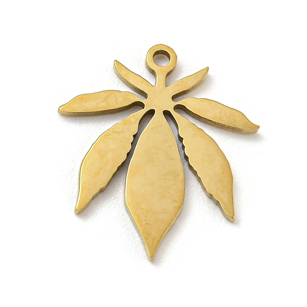 

PandaHall 201 Stainless Steel Pendant, Laser Cut, Golden, Leaf, 17x15x1mm, Hole: 1.2mm, 5pcs/bag 201 Stainless Steel Leaf