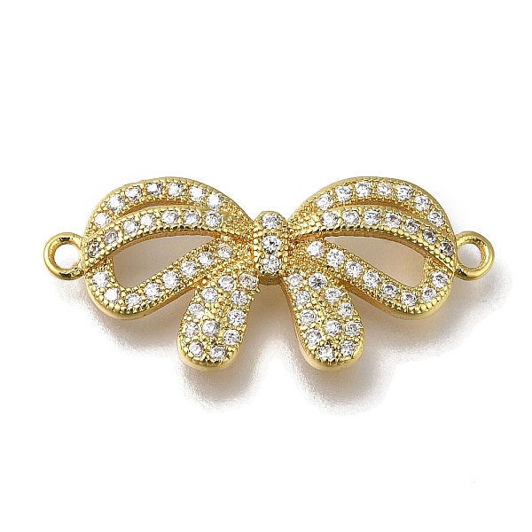 

PandaHall Rack Plating Brass Micro Pave Clear Cubic Zirconia Connector Charms, Bowknot Links, Long-Lasting Plated, Cadmium Free & Lead Free...