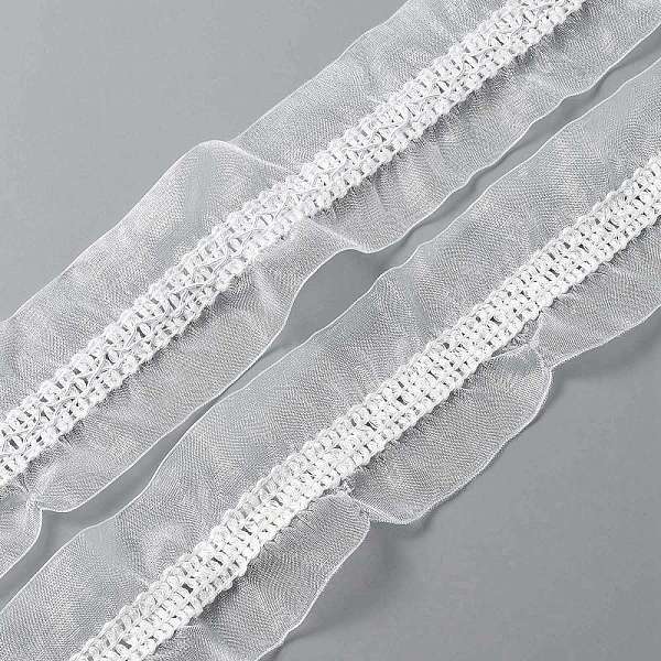 

PandaHall Polyester Pleated Lace Trim, Curtain Decoration, Costume Accessories, White, 2-1/8 inch(55mm), about 12.58 Yards(11.5m)/Card...