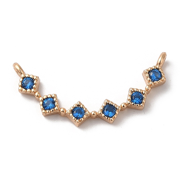 

PandaHall Brass Pendants, with Glass, Rhombus, Golden, Blue, 25x10x3mm, Hole: 1.2mm Brass+Glass Rhombus Blue