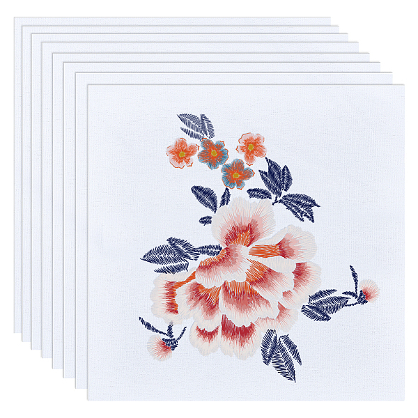 

PandaHall Punch Embroidery Fabric, Square, Snow, 250x250mm Cloth Square White
