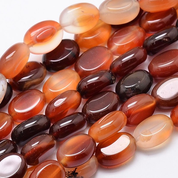 

PandaHall Natural Carnelian Oval Bead Strands, Dyed & Heated, 14x10x6mm, Hole: 1mm, about 29pcs/strand, 15.74 inch Carnelian Oval