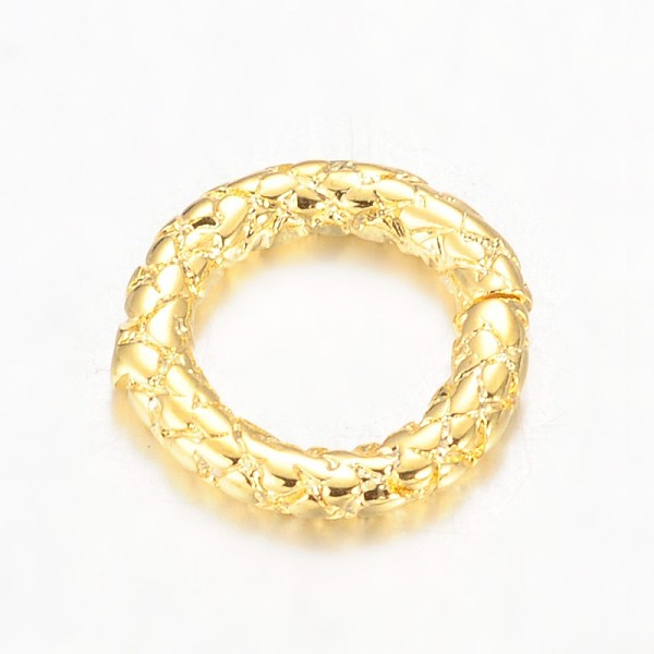 

PandaHall Rack Plating Brass Linking Rings, Lead Free & Nickel Free & Cadmium Free, Golden, 10x1.5mm, Hole: 6mm Brass Ring