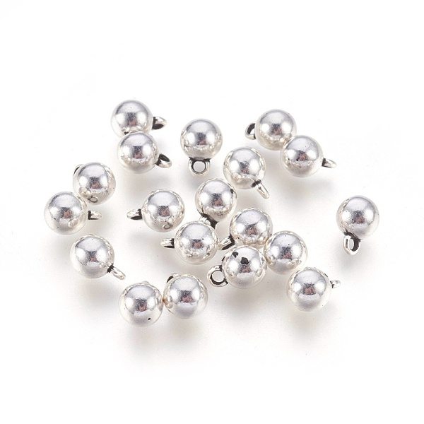 

PandaHall Tibetan Style Alloy Charms, Round, Cadmium Free & Lead Free, Antique Silver, 8.5x6mm, Hole:1.5mm Alloy Round