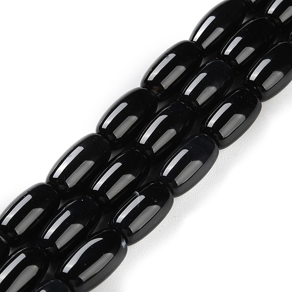 

PandaHall Natural Black Onyx Agate(Dyed & Heated) Beads Strands, Dyed & Heated, Rice, 15x8~9mm, Hole: 1.8mm, about 26pcs/strand, 15.63''...