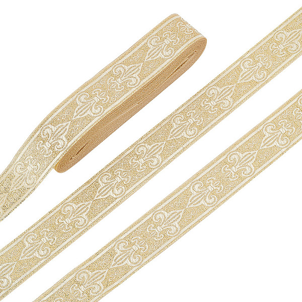 Ethnic Style Polyester Jacquard Fleur De Lis Ribbon