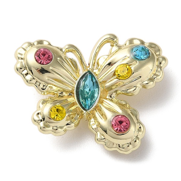 

PandaHall UV Plating Alloy Rhinestone Pendants, Butterfly Charm, Real 16K Gold Plated, 20x24x6mm, Hole: 1~1.4mm Alloy+Rhinestone Butterfly..., Multicolor
