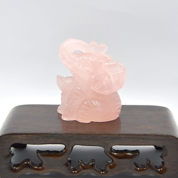 

PandaHall Natural Rose Quartz Carved Healing Elephant Figurines, Reiki Stones Statues for Energy Balancing Meditation Therapy, 35x40x50mm...