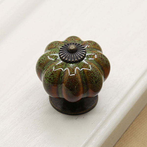 PandaHall Porcelain Drawer Knob, with Alloy Findings and Screws, Cabinet Pulls Handles for Kitchen Cupboard Door and Bathroom Drawer...